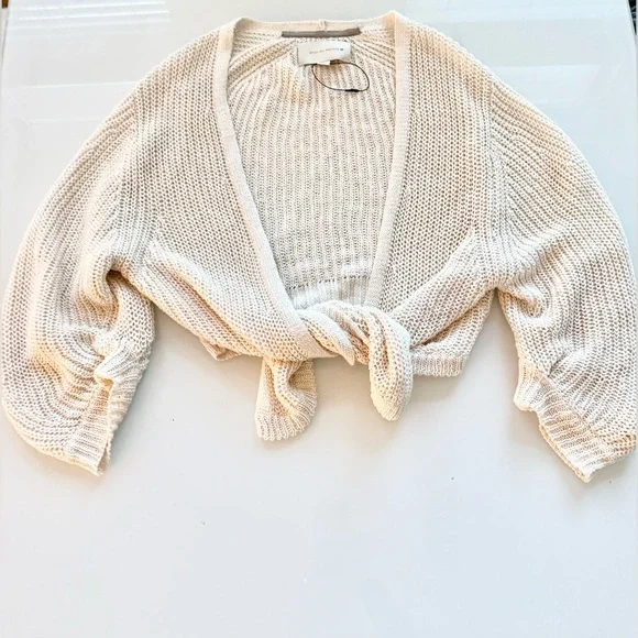 Brochu Walker Linen Open Knit Cardigan – CreamSize SNew